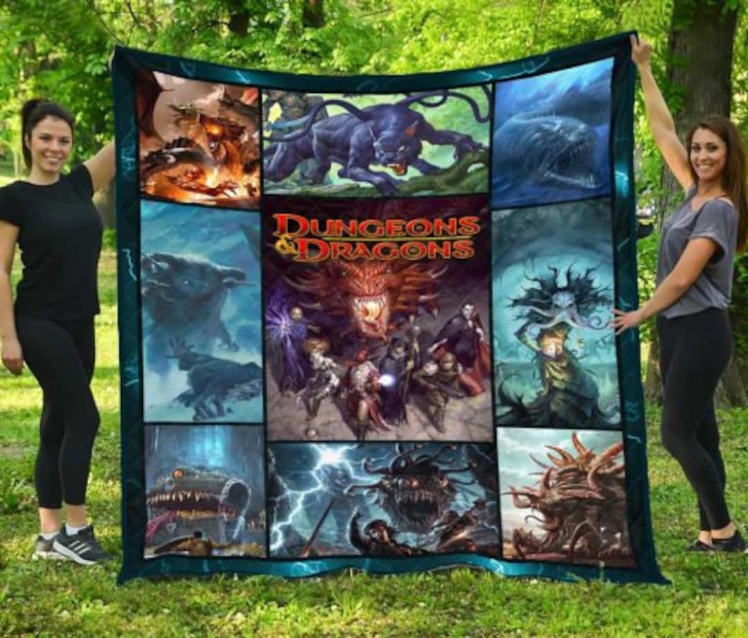 D&D M.onster Blanket Dungeons and Dragons Fleece Blanket Dnd Etsy