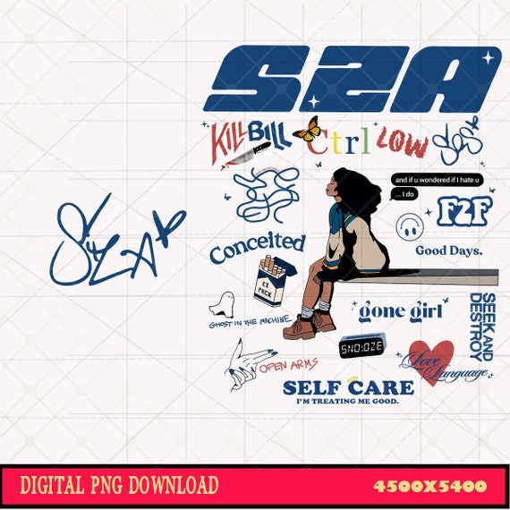 2 Side SZA SOS Tour Png, Sza Merch 2023 Png, SOS Tour 2023, Sza North American Tour Merch, Vintage SOSTour Columbus Merch File Png Digital