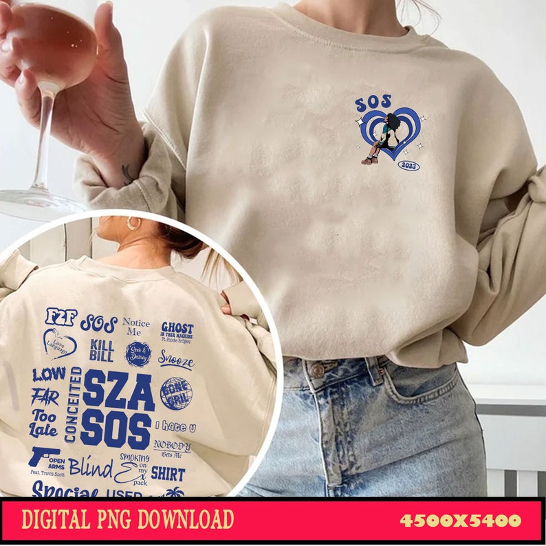2 Side SZA SOS Tour Png Sza 2023 Merch Png SOS Tour 2023 - Etsy Hong Kong