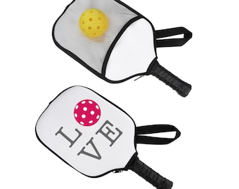 Custom Neoprene Pickleball Paddle Cover w/ Inner Net Pockets,Neoprene Case for Pickleball Paddle,Pickleball Equipment for Pickleball Player