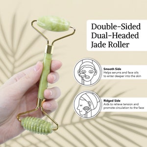 3-in-1 Custom Jade Gua Sha und Gesichtsroller-Set, Geburtsblumen-Design, Augenroller-Set, Gesichts und Körpermassage-Behandlung, Hautwerkzeug für Gesicht Bild 4