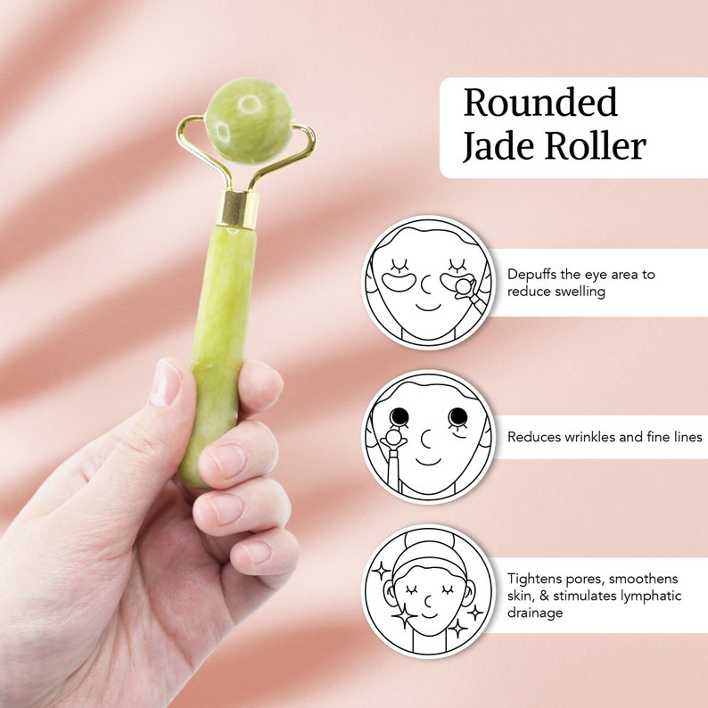 3-in-1 Custom Jade Gua Sha und Gesichtsroller-Set, Geburtsblumen-Design, Augenroller-Set, Gesichts und Körpermassage-Behandlung, Hautwerkzeug für Gesicht Bild 5