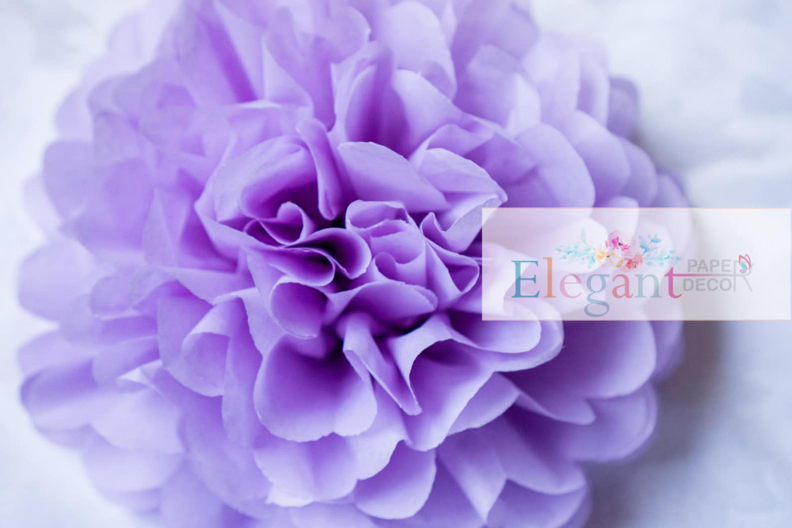 LILAC/ Single Pompom/ Tissue Paper Pom Pom Etsy
