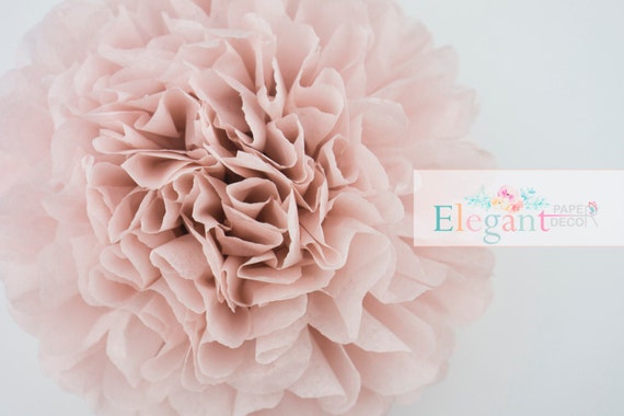Dusty Pink L Pompoms Tissue Paper Pom Single Pompom Nursery Room
