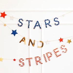 Stars and Stripes Banner/ July 4th Banner/ Memorial Day Banner/ USA holiday image 1