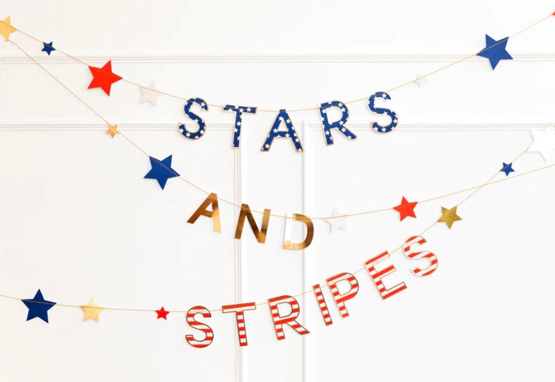 Stars and Stripes Banner/ July 4th Banner/ Memorial Day Banner/ USA holiday image 1