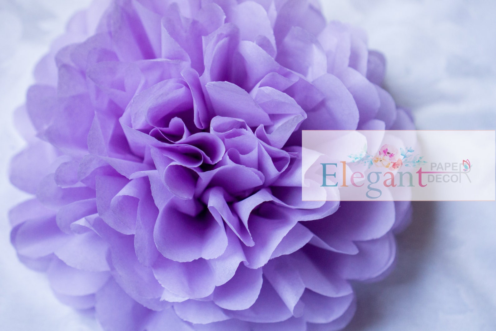 LILAC/ Single Pompom/ Tissue Paper Pom Pom Etsy