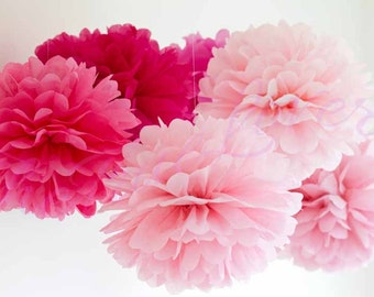 Paper Pompom 22 flower balls/ tissue paper/ wedding decoration/ party/ events/ decoration/ pom pom/ baby shower