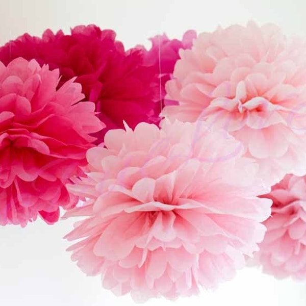Paper Pompom 22 flower balls/ tissue paper/ wedding decoration/ party/ events/ decoration/ pom pom/ baby shower