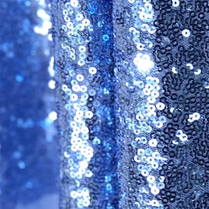 Periwinkle Blue Sequin Fabric, Sequins Fabric for Dress, Something Blue Full Sequin on Mesh Fabric by the yard