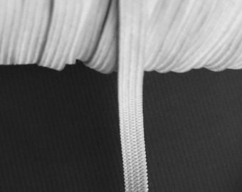 Face Mask Elastic: 1/8 inch, Black or White, By The Yard
