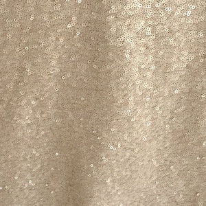 Champagne Full Sequins Fabric, Champagne Sequins on Mesh Fabric, Champagne Sequins Fabric for wedding, Bridesmaid Dress, Party Deco bty