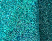 Turquoise Iridescent Sequin Fabric, Seafoam Green Iridescent Sequins Fabric for Dress, Iridescent Full Sequin on Mesh Fabric by the yard