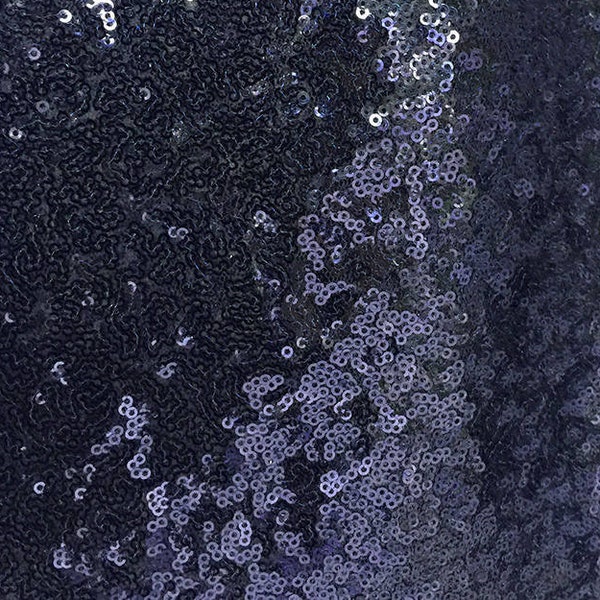 Navy Blue Sequins Fabric, Glitz Sequins Fabric, Navy Blue Sequin Fabric on Mesh, Sequin Tablecloth Navy Blue Full Sequins Fabric by the Yard