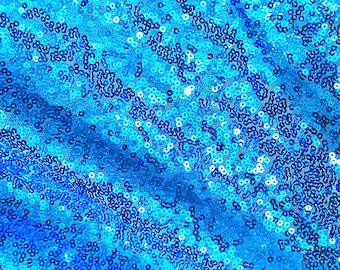 Aqua Blue Sequins Fabric, Glitters Fabric Linear Sequins, Mesh Sequin Fabric, Aqua Blue Sequins Fabric, Something Blue for Party