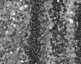 Gunmetal Sequin Fabric Glitters Sequins Fabric Gunmetal Dark Grey Full Sequin on Mesh Fabric Gunmetal Gray Sequins Fabric by the Yard Etsy