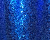 Royal Blue Sequins Fabric, Glitz Full Sequins Fabric for Dress, Something Blue, Blue Sequin, Cobalt Blue Sequin Fabric on Mesh by the Yard