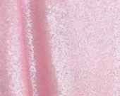 Baby Pink Sequin Fabric, Millennial Pink Glitz Sequins Fabric for Dress, Baby Pink Full Sequin on Mesh Fabric, Pearl Pink Sequins Fabric
