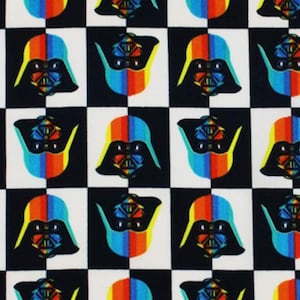Star Wars Fabric, Star Wars Rainbow Darth Vader Fabric, Darth Vader Fabric, 100% Cotton Fabric by the Yard