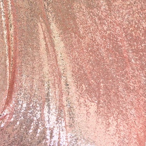 Rose Gold Sequin Fabric, Glitz Full Sequins Fabric for Dress, Rose Gold Full Sequin on Mesh Fabric, Rose Gold Sequins Fabric by the Yard image 2