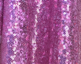 Violet Sequin Fabric, Glitz Sequins Fabric for Dress, Lavender Full Sequins on Mesh Fabric by the Yard