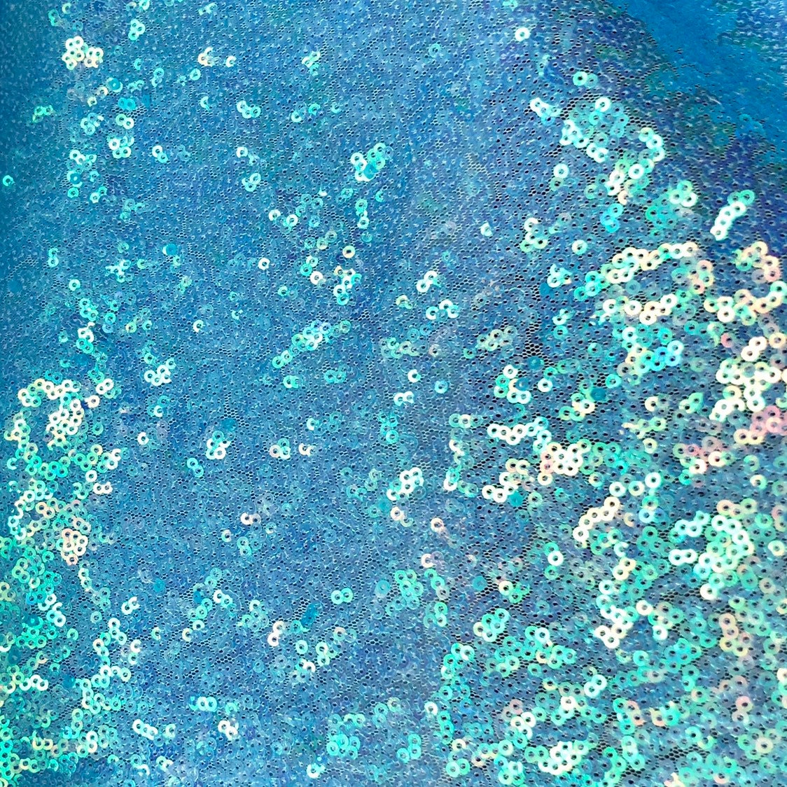Baby Blue Iridescent Full Sequins on Mesh Fabric Powder Blue | Etsy