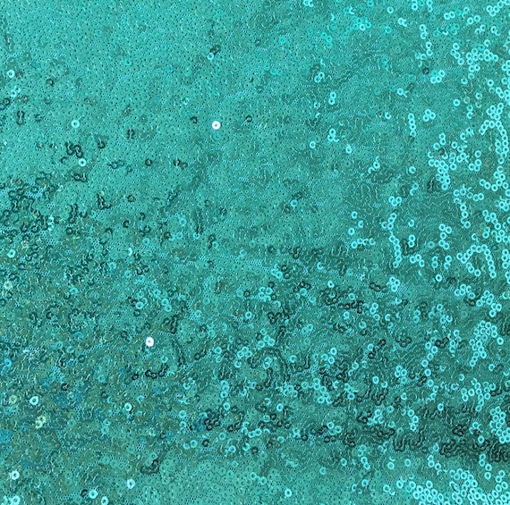 Turquoise Sequin Fabric, Seafoam Green Sequins Fabric for Dress