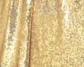 Light Gold Sequin Fabric, Glitters Full Sequins, Light Gold Sequin on Mesh Fabric, Party Dress, Table Deco Sequins Fabric Sold by Yard