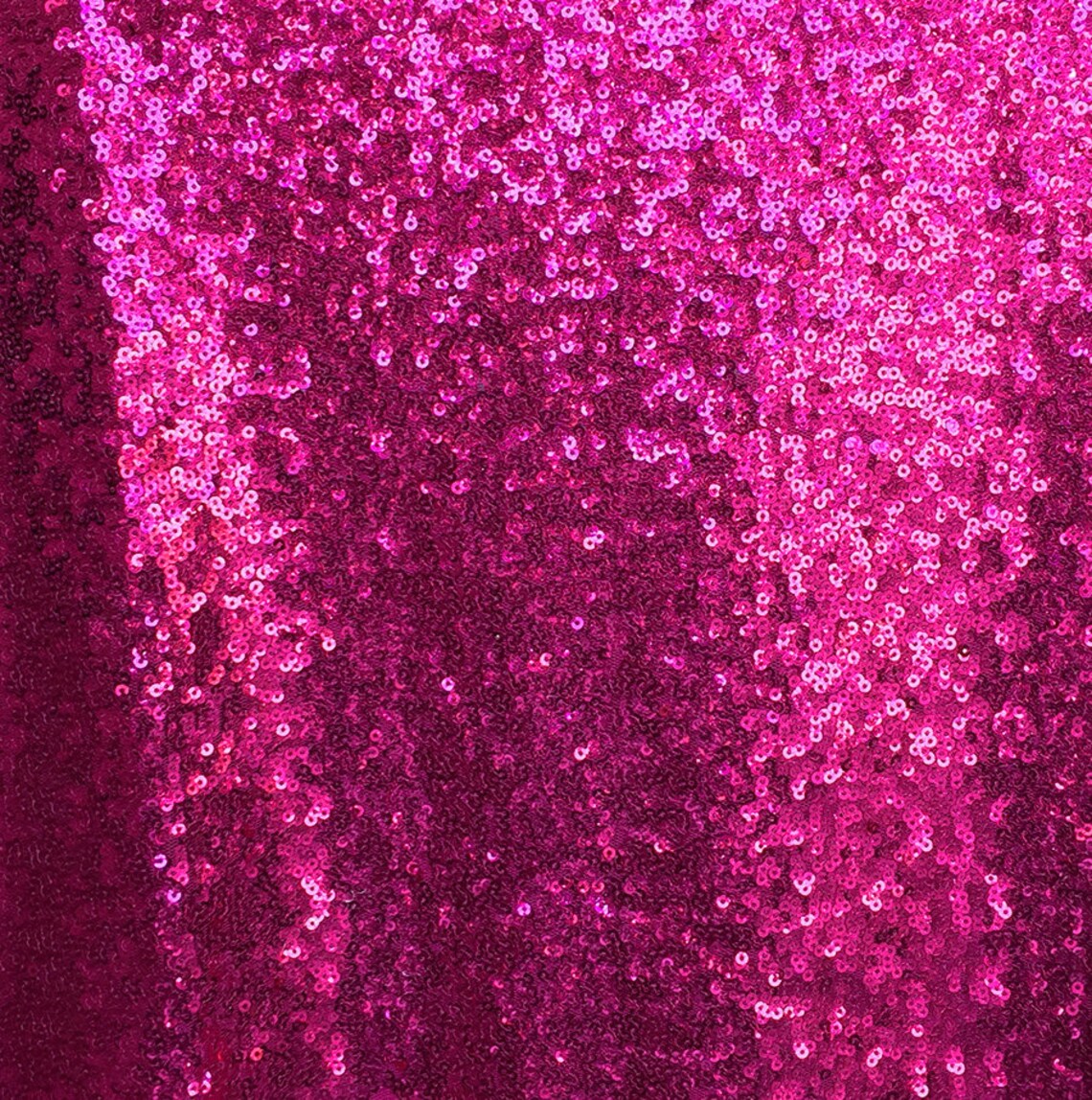Fuchsia Sequin Fabric Glitz Full Sequins Fabric for Dress Etsy