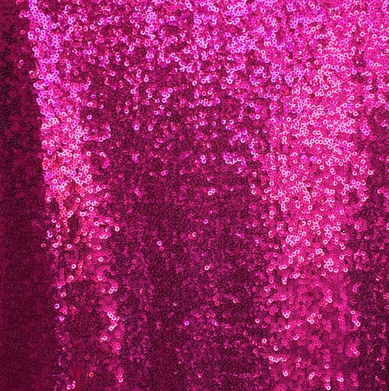 Fuchsia Sequin Fabric Glitz Full Sequins Fabric for Dress | Etsy