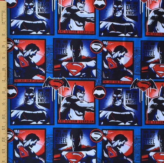 BATMAN Vs SUPERMAN MAN OF STEEL DARK KNIGHT CAMELOT FABRICS FAT QUARTER
