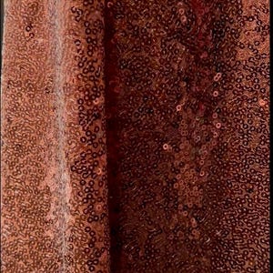 Bronze Sequin Fabric, Copper Full Sequins, Bronze Sequin on Mesh Fabric, Party Dress, Table Deco Sequins Fabric Sold by Yard
