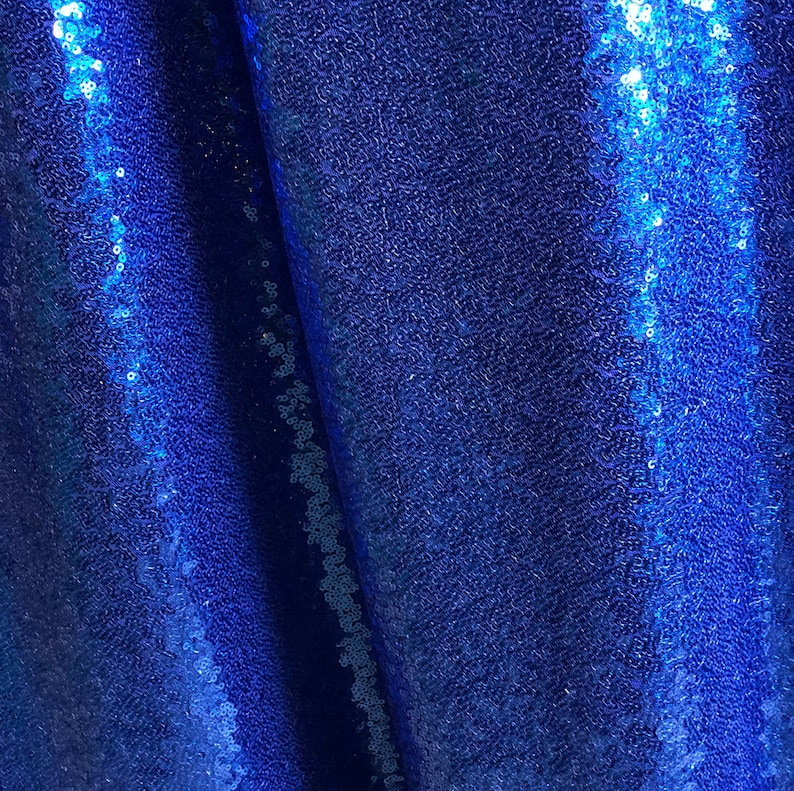 Royal Blue Sequins Fabric Glitz Full Sequins Fabric for Etsy