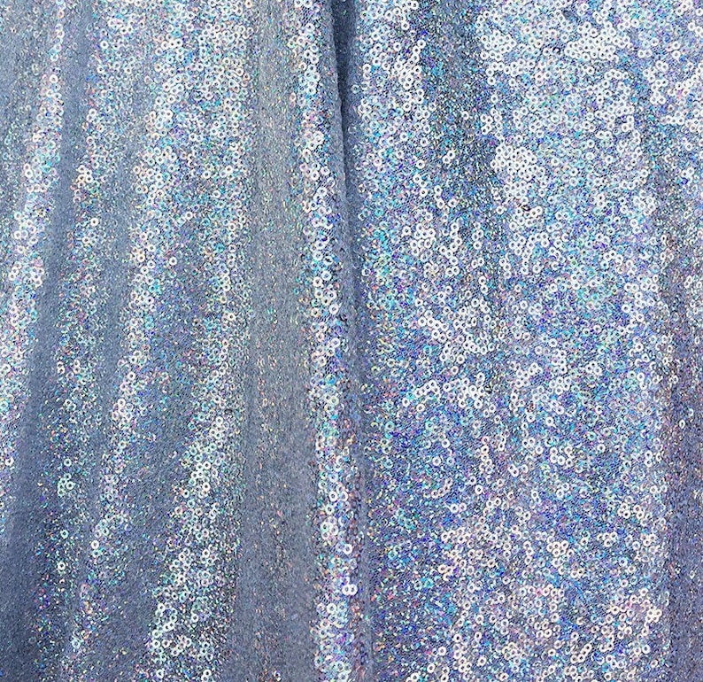 Silver Iridescent Sequins Fabric Glitz Sequins Fabric for Etsy
