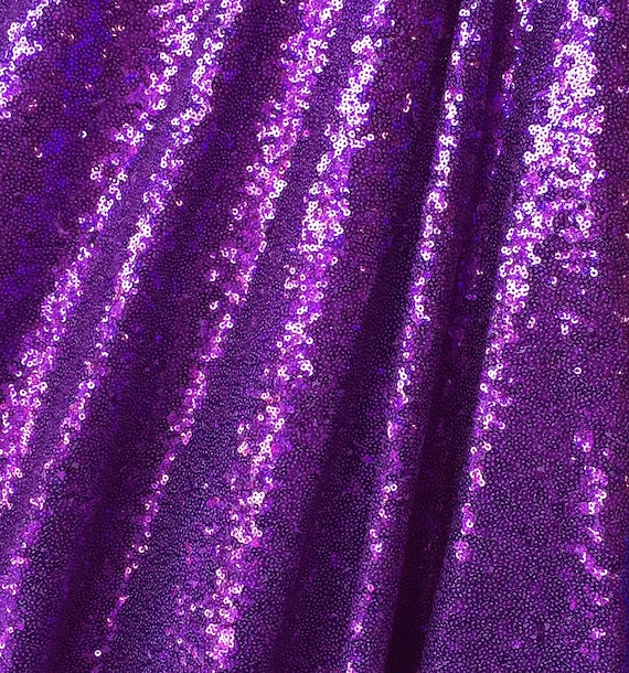 Purple Sequin Fabric Glitz Full Sequins Fabric for Dress Etsy