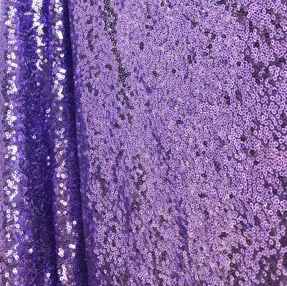 Lavender Sequin Fabric, Sequins Fabric for Dress, Full Sequin on