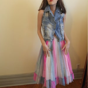 Multicolored Rainbow Tulle Skirt / Summer Skirt / Disneyland