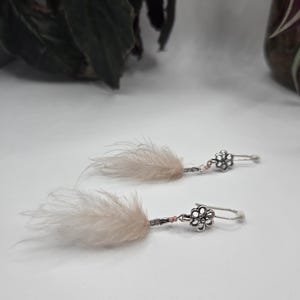 Pink Feather Earrings | Natural Feather Earrings | Authentically Handcrafted | Bohemian Jewelry