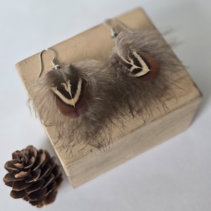 Small Feather Earrings | Unique Feather Earrings | Natural Feather Jewelry | Boho Jewelry | Real Feather Earrings
