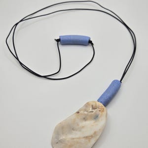 Necklace | Authentically Handcrafted | Stunning Jewelry |Ghanaian Blue Oyster Shell Necklace | Handmade Necklace