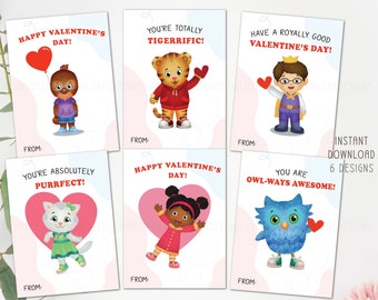 Kids Valentine's Day Cards Instant Download Valentine - Etsy