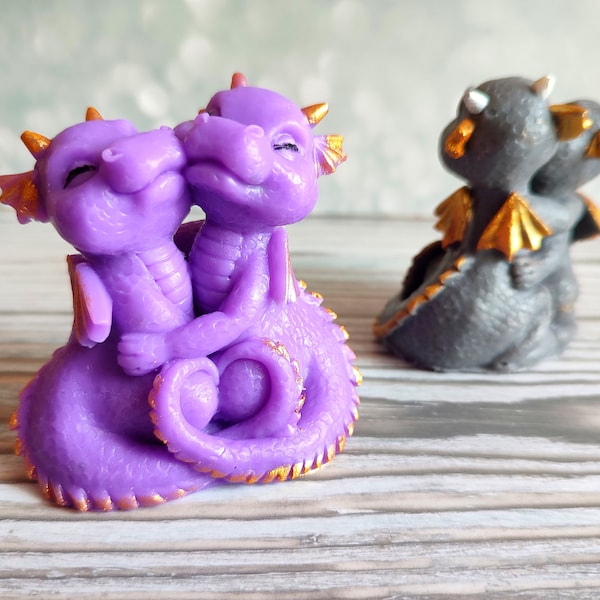 Pair of Dragons Mold Silicone Dragons Mold Halloween party Decor Soap Mold Candle