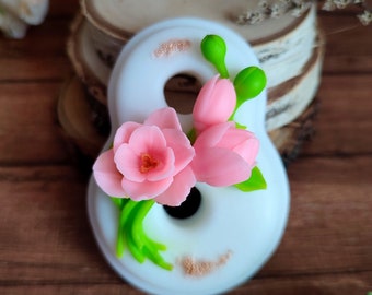 Eight with Tulip Silicone Mold Eight with Spring Flower Mould for Making Soap Candles Souvenir Present