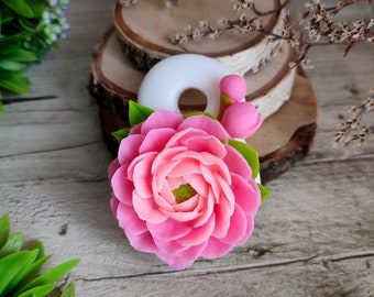 Eight with Ranunculus Silicone Mould For making Soap Candle Gift for Wife Daughter Women Eight with Flower