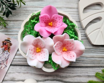 3d Alstroemeria Silicone Mold Soap Candle Resin Mould Flower mold for making Bouquets