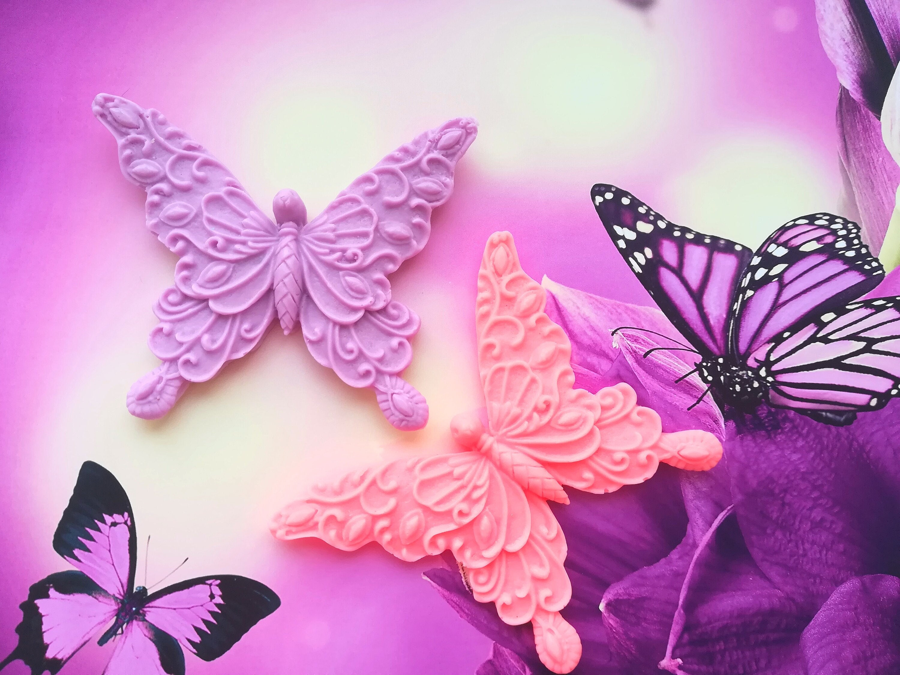 Big Beautiful Butterfly Silicone Mold Candle Making Molds Food-grade  Candles Large Monarch Butterflies Chocolate Halloween Spooky Gothic 