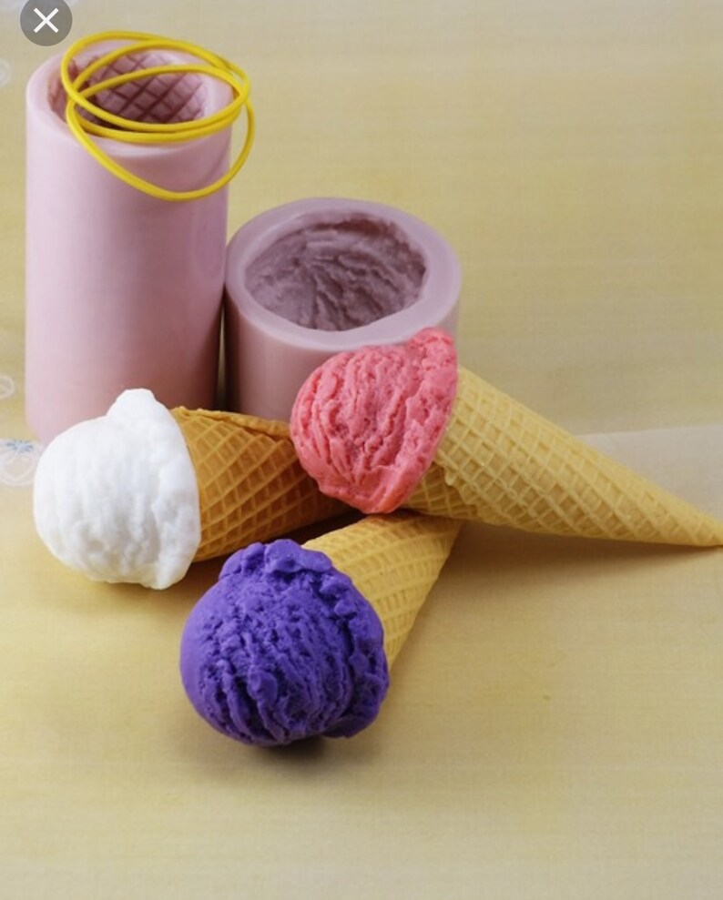 3d Ice Cream Mold Cone Ice Cream Mold Dessert Mold Frozen Etsy