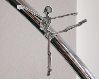 Ballerina Skeleton Fridge Magnet | Ballet Dancer Anatomy Gift | Oddity Curiosity Arabesque Magnet | Unusual Strange Unique Fantasy Cute
