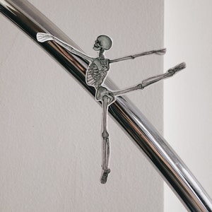 Ballerina Skeleton Fridge Magnet | Ballet Dancer Anatomy Gift | Oddity Curiosity Arabesque Magnet | Unusual Strange Unique Fantasy Cute