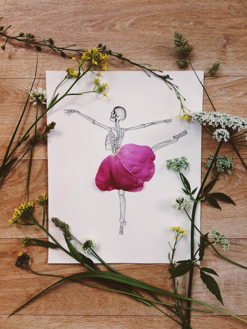 Ballerina Skeleton Fridge Magnet Ballet Dancer Anatomy Gift Oddity Curiosity Arabesque Magnet Unusual Strange Unique Fantasy Cute image 5